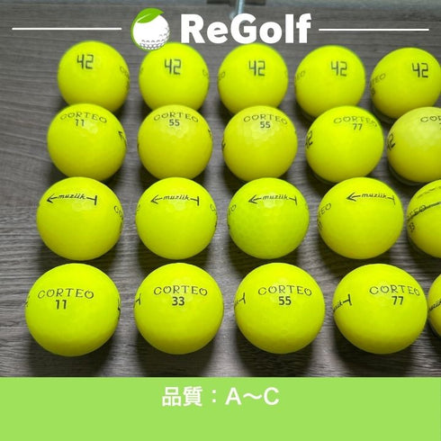 【中古】 ロストボール コルテオ 42 マットカラー イエロー 20球 ACランク ゴルフボール リゴルフ